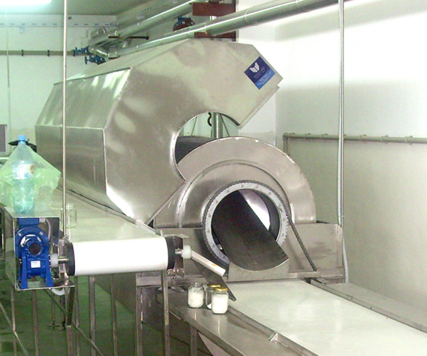 Output from Blancher with Conveyor Belt
